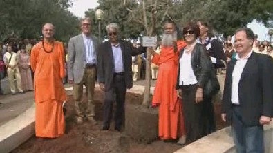 Planting of  peace tree, Umag, Croatia