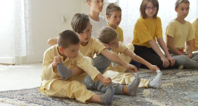 Yoga practice with children