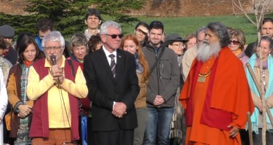 Peace tree planting in Hodmezovasarhely