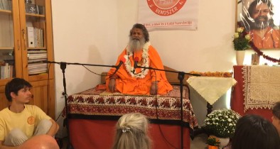 Blessing the new ashram in Debrecen