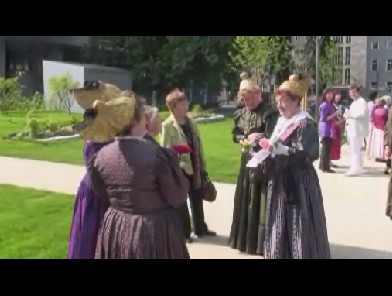 Swamiji plants a peace tree in Linz, Austria